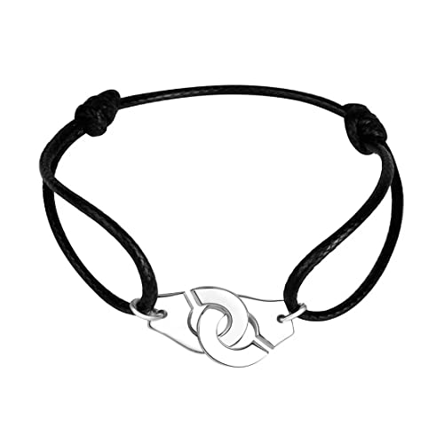 Bracelet en cuir réglable en acier titane tressé, cadeau de bijoux anniversaire d'anniversaire de dames Cover