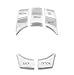 iJDMTOY Premium Satin Silver 7-Button Decoration Trims Compatible with BMW 1 2 3 4 5 7 X Series 7-Key Multimedia iDrive Knob Control Button