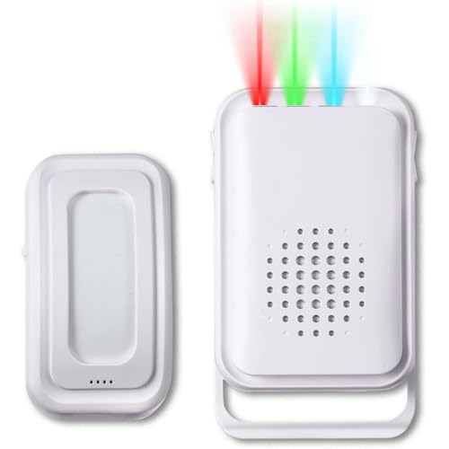 1 Set Door Sensor Chime, Motion Detector Door Bell for Business Store Entry Alert, Wireless LED Indicators& Vibration Welcome Buzzer Monitor Chime Alarm for Home