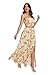 Floerns Women's Summer Printed 2 Piece Outfit Crop Tube Tops and Split Long Skirt Set Pink Floral XL