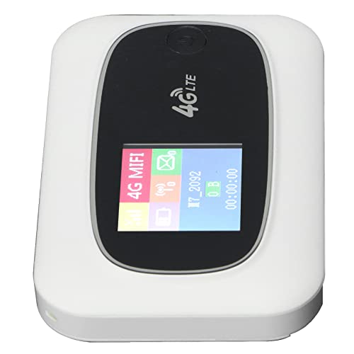 Image of Portable 4G LTE WiFi Hotspot Travel Router with LED Display SIM Slot Dual Band Connectivity for Phones Laptops Tablets Lightweight Compact Mobile Internet Device White