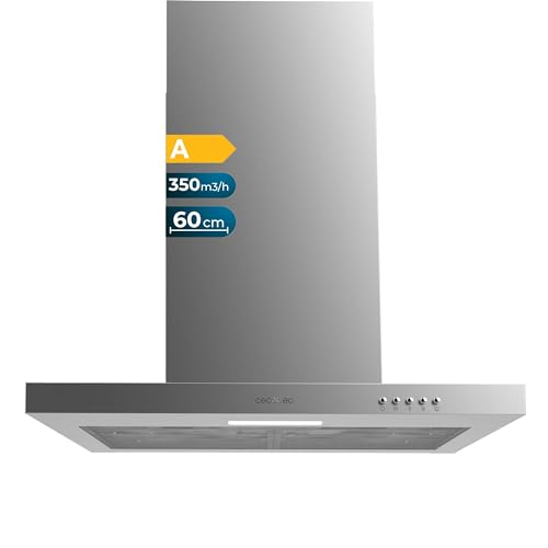 Cecotec Cappa Aspirante 60 cm Flux TM 603500 Inox A. Potenza Di Aspirazione 350M3/H, Motore 70W,...