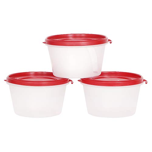 Image of Cutting EDGE Nesterware Food Storage Container for Pulses, Sugar, Tea, Cereals - 750ML (RED, 3)