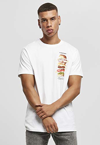 Mister Tee Herren a Burger Tee T-Shirt, White, L