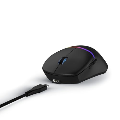 Hama uRage Gaming-Maus Reaper 330' (USB Wired, 9 programmierbare Tasten, Pixart PMW3333 Sensor bis 8.000 DPI, 1000 Hz Polling Rate, RGB-Beleuchtung, abnehmbares Kabel, Schwarz)