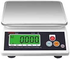 VisionTechShop VK-2D 0.1g Premium Food Kitchen Scale, Lb/Oz/Kg/g Switchable, Stainless Steel Plate Food Scale, Large LCD Display with Backlight, 12lb Capacity, 0.002lb Readability