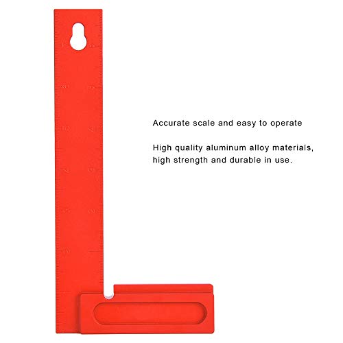 Regla en ángulo recto de aleación de aluminio 200mm miniatura 3