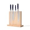 Made-In-Cookware-4-Piece-Knife-Set-with-Knife-Block-Includes-Chef-Knife-Bread-Knife-Paring-Knife-and-Nakiri-Knife-Full-Tang-With-Habour-Blue-Handle-Made-in-France Made In Cookware - 4 Piece Knife Set with Knife Block - Includes Chef Knife, Bread Knife, Paring Knife, and Nakiri Knife - Full Tang With Habour Blue Handle - Made in France