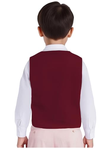 YiZYiF Boys Suit Vest for Kids Boy 3 Button Single Breasted Formal Vest Kids Dresswear Top4