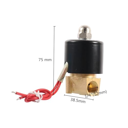 Électrovanne eau 24V laiton 1/4 anti-fuite interrupteur
