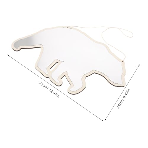 HONMEET Cute Bear Shape Boys and Girls Makeup Mirror Acrylic Hanging Mirror for Girls Bedroom Decor