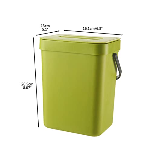 Caneca de basura rectangular pequeña con tapa 3L para cocina miniatura 2