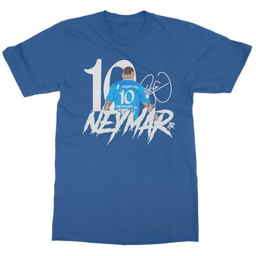 Neymar Jr. 10 Soccer Star - Saudi Arabia Tribute Unisex T-Shirt (Royal, 4X-Large)