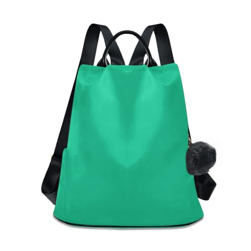 Sac à dos bleu cyan femme multi-poches avec ouverture arrière de sécurité pour le quotidien