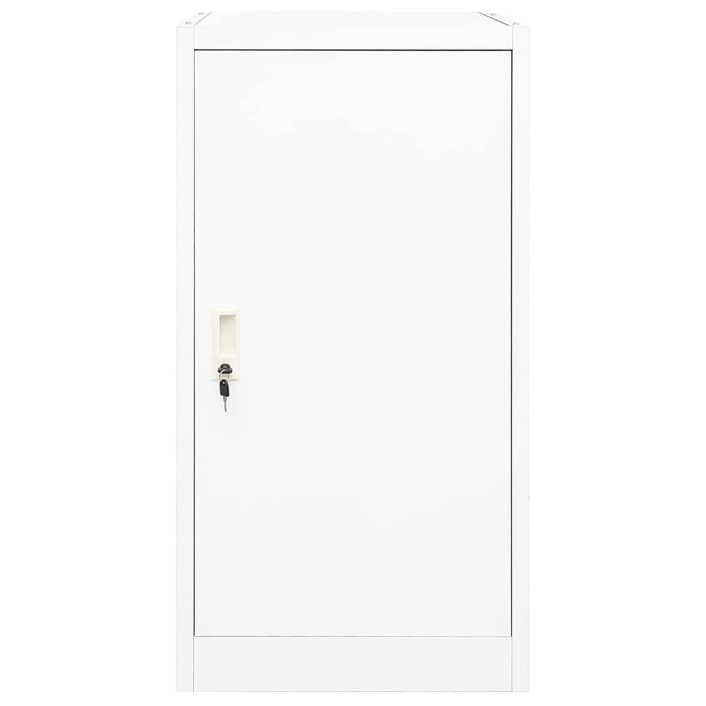 vidaXL Armario para Sillas de Montar Monturas con Estante Casillero Equipo de Hípica Cuarto de Arreos Almacenaje Acero Blanco 53x53x105 cm