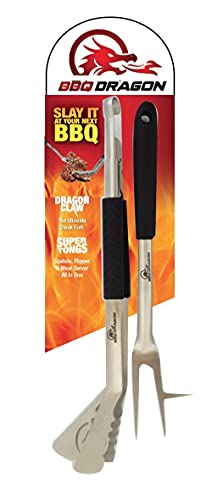 Set de utensilios para parrilla BBQ Dragon 2 piezas miniatura 1