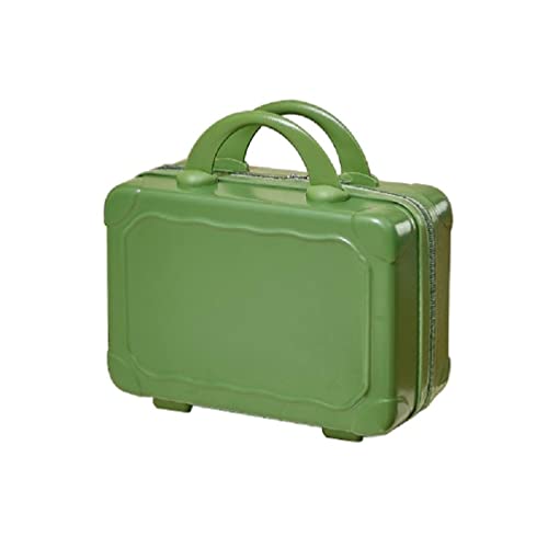 Mini trousse de maquillage en ABS de 35,6 cm, valise de voyage verte pour femmes