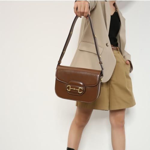 Bolso de hombro para mujer con cierre y correa cruzada miniatura 7