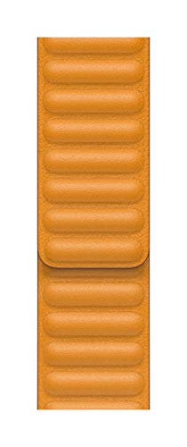 Image of Apple Watch Band - Leather Link (44mm) - California Poppy - Medium /Large