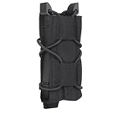 3. **Compatible con sistema MOLLE**: La bolsa de cargador individual con diseño de sistema MOLLE se puede colocar fácilmente en un chaleco, cinturón o mochila for mejorar su flexibilidad de transporte.