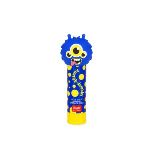 Legami Milano Colla Stick Monster, Adesivo A Base D'Acqua Per Bambini, Design Divertente Con Mostro Blu