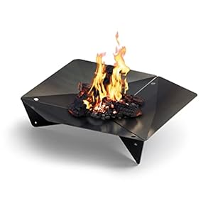 höfats – TRIPLE 90 Feuerschale – Design-Feuerstelle und Grill – für Terrasse und Garten – Corten-Stahl mit Rost-Optik