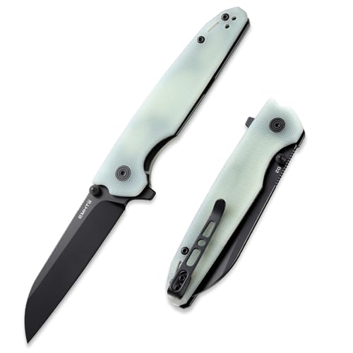 EMHTiii D2 Steel Folding Pocket Knife with Reversible Clip: 3.14