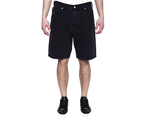 Diesel D-Willoh Calzoncini Regular Fit Schwarze Jeansshorts