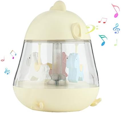 Carousel Music Night Light Lamp with Adjustable Lightness, Remote Control Timer Lighting Modes, Music Speaker, 3 Led Light Projector for Baby, Kids, Adult and Bedroom Living Room
