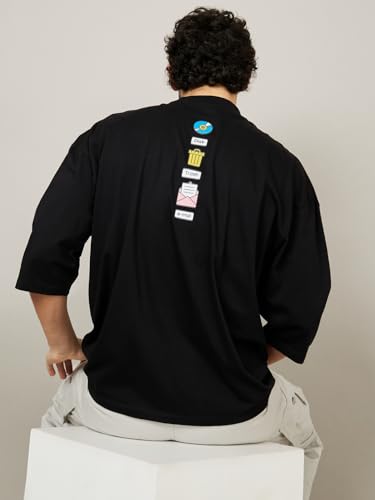 Image of Styli Men's Solid Loose Fit T-Shirt