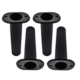 MARINE CITY Flush Mount Fishing Rod Holder, 90 Degree, Black ABS Plastic, (8 Inches x 1-1/2 Inches),...