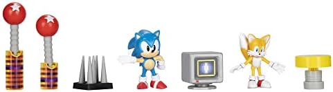 Sonic The Hedgehog 2.5 Inch Diorama Set SONIC and a TAILS Action Figure, 10 x 2.75 x 7 inches