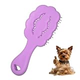 MAEELOU Cloud Shape Small Dog Grooming Brush - Perfect for Shih Tzus, Yorkies, and Maltipoos - Ideal Puppy Hair Brushes for Maltese and Small Breeds (Purple)