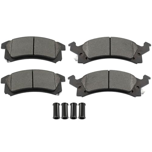 Image of SCITOO D673 Front Metal Brake Pads Sets w /Hardware Fit For Buick For Skylark,For Chevy For Beretta | For Cavalier | For Corsica,For Oldsmobile For Achieva,For Pontiac For Grand Am | For Sunfire