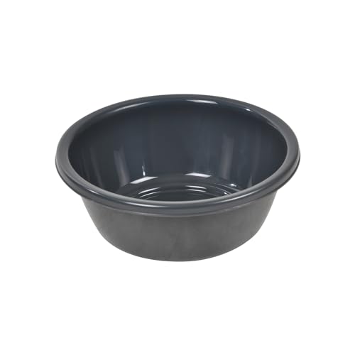 Homéa, Schüssel, rund, Kunststoff, 6 l, Durchmesser 32 x Höhe 13 cm, Anthrazit