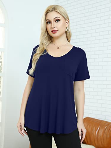 Image of BELAROI Women Plus Size Tops V-Neck Tunics Shirts