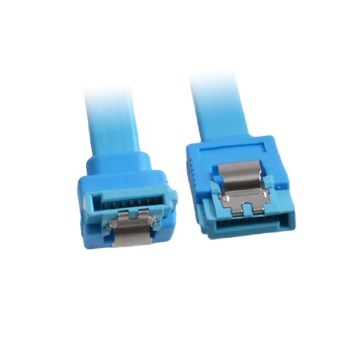 Cable SATA 7 Pin F/F Ángulo Recto Azul 50cm