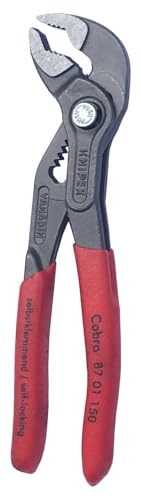 Knipex | 87 01 150 mm | Alicates para bomba de agua Cobra | Mango antideslizante | Gris atramentizado - 150 mm