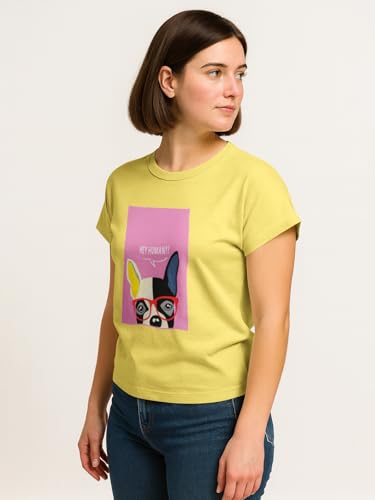 Image of HELLCAT Mulitcolor Trendy Printed Body Fit T-Shirt for Women | Pack of 1 T-Shirt