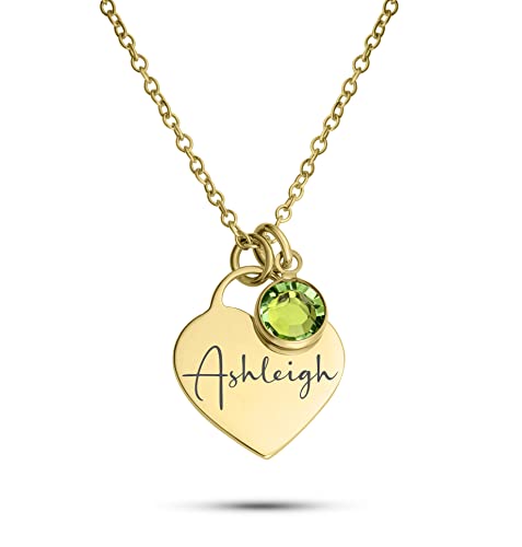 Sterling Silver Personalised Heart Name Necklace, Dainty Gift For Her, 925 Silver Pendant (925 Sterling Silver) - Image 3