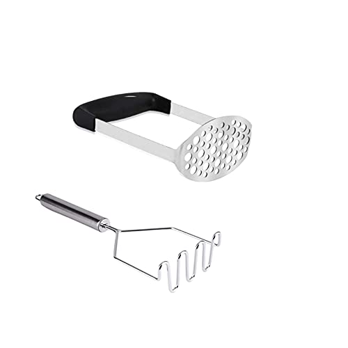 Kartoffelstampfer Edelstahl Kartoffelstampfer mit Griff ist einfach zu reinigen und zu verwenden.Sehr geeignet für die Herstellung von Kartoffelpüree, Kürbisbrei, Gemüse, Bohnen Cover