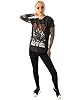 Amplified Kiss Let Me Go Rock 'N' Roll Diamante Women's Charcoal T-Shirt #1