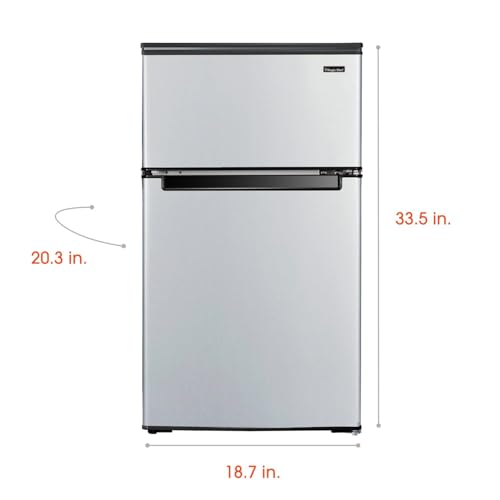 Image of Magic Chef 3.1 cu. ft. Mini Refrigerator in Stainless Look (Stainless Steel)