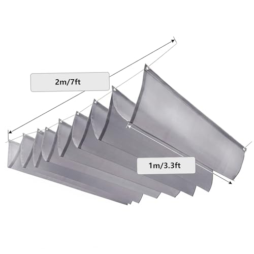 Pare-soleil rétractable contre la chaleur du balcon grâce à la voile imperméable 1x2m - 5