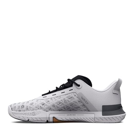 Under Armour Desempenho Técnico Masculino, Branco/Preto/Branco, 10