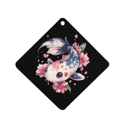 Japan Fish Car Air Freshener Hanging Aromatherapy Tablets for Car Accessories Rhombus