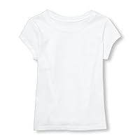 The Children's Place girls Uniform Basic Layering Tee Shirt, White, 7 8 US