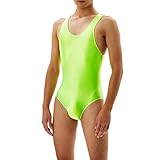 Men Bodysuit Sexy Fitted Lingerie Seamless Teddy Mini Babydoll Thong Sleepwear Clubwear Costumes Bodycon Nightgown Nightwear Underwear Langeray Cute Honeymoon Festival of waisted para D61-Green