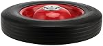 4 PCS 8 Inch Solid Rubber Tire, Black Red Solid Rubber Wheels, Hand Truck Replacement Wheels for Garden Carts, Wheelbarrows