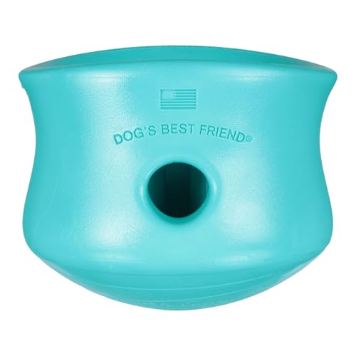 WEST PAW Zogoflex Toppl Interactive Treat Dispensing Puzzle Dog Toy for Mental Stimulation & Enrichment-Holds Kibble & Treats-Lickable Freezable & Dishwasher Safe-Made in USA-XL-Teal